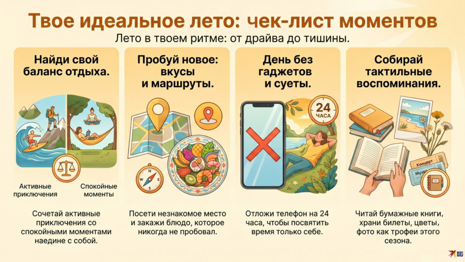 Чек-лист: как организовать летний отдых