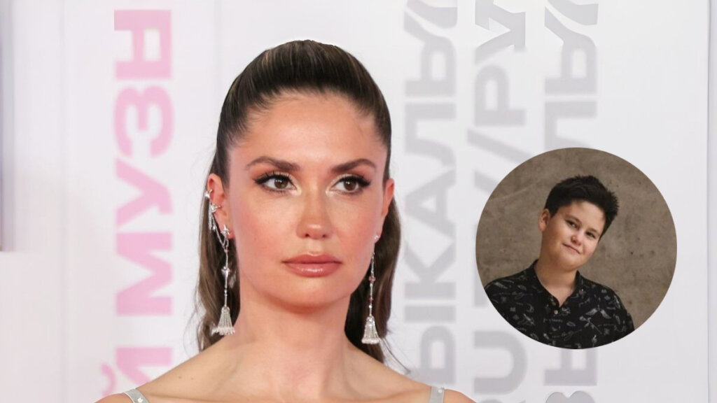 13-летний сын Прилучного и Муцениеце носит маму на руках (фото)