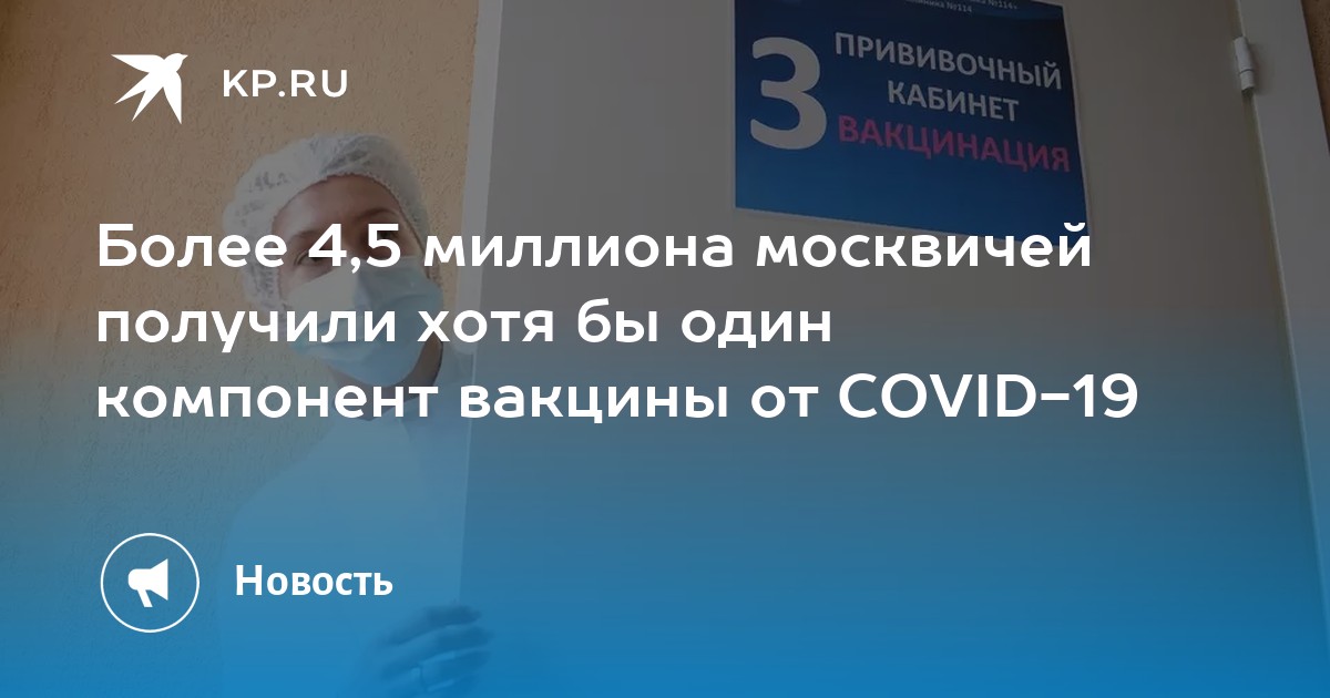 Более 4,5 миллиона москвичей получили хотя бы один компонент вакцины от COVID-19 - Vimarsana News