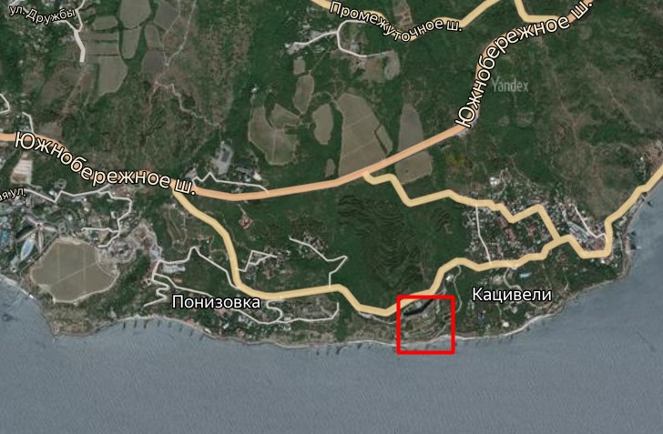 Красным выделена область, где будет игорная зона