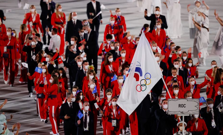 Сборная России вышла на церемонию Открытия Игр-2020 77-й по счету. Фото: Reuters