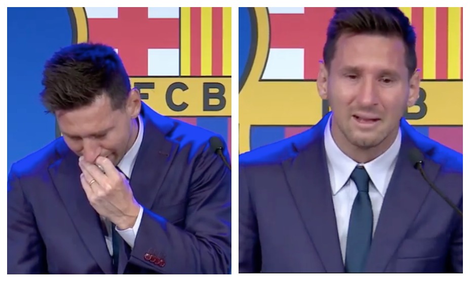 Когда-то Лионель Месси не смог сдержать слез на прощальной пресс-конференции. Интересно, видел ли он первый матч нового сезона бывшего клуба. Фото: YouTube-канал FC Barcelona