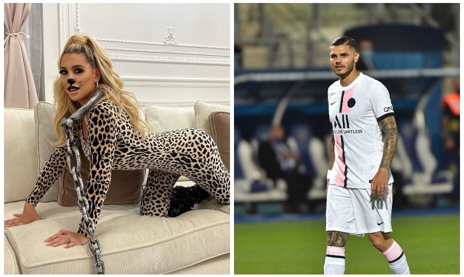 Ванда Нара в железной цепи и ее муж игрок «ПСЖ» Мауро Икарди