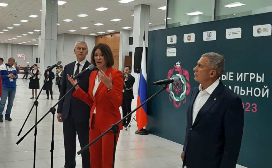 Президент Единых Игр Специальной Олимпиады Ольга Слуцкер рассказал о важности соревнований в Казани. Фото: Денис Вдовин