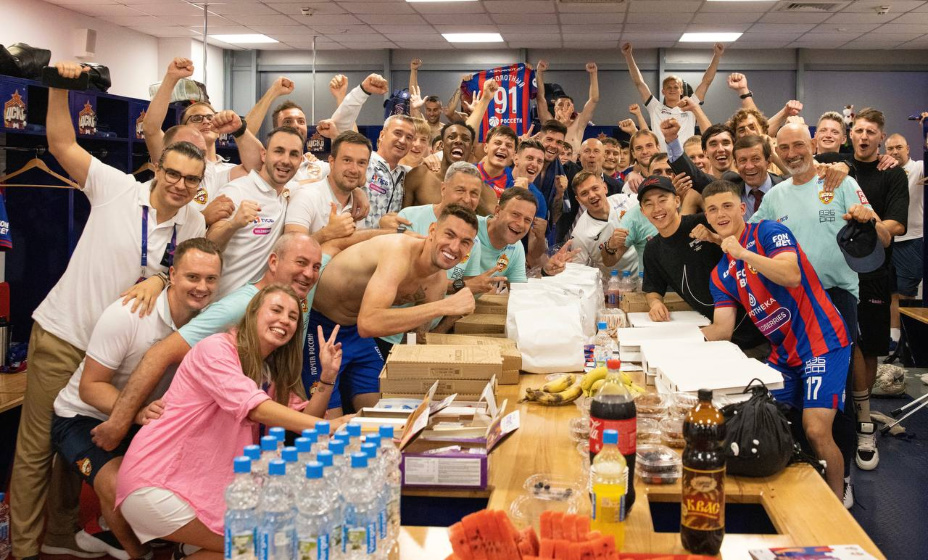 Победная раздевалка ЦСКА. Фото: ФК ЦСКА