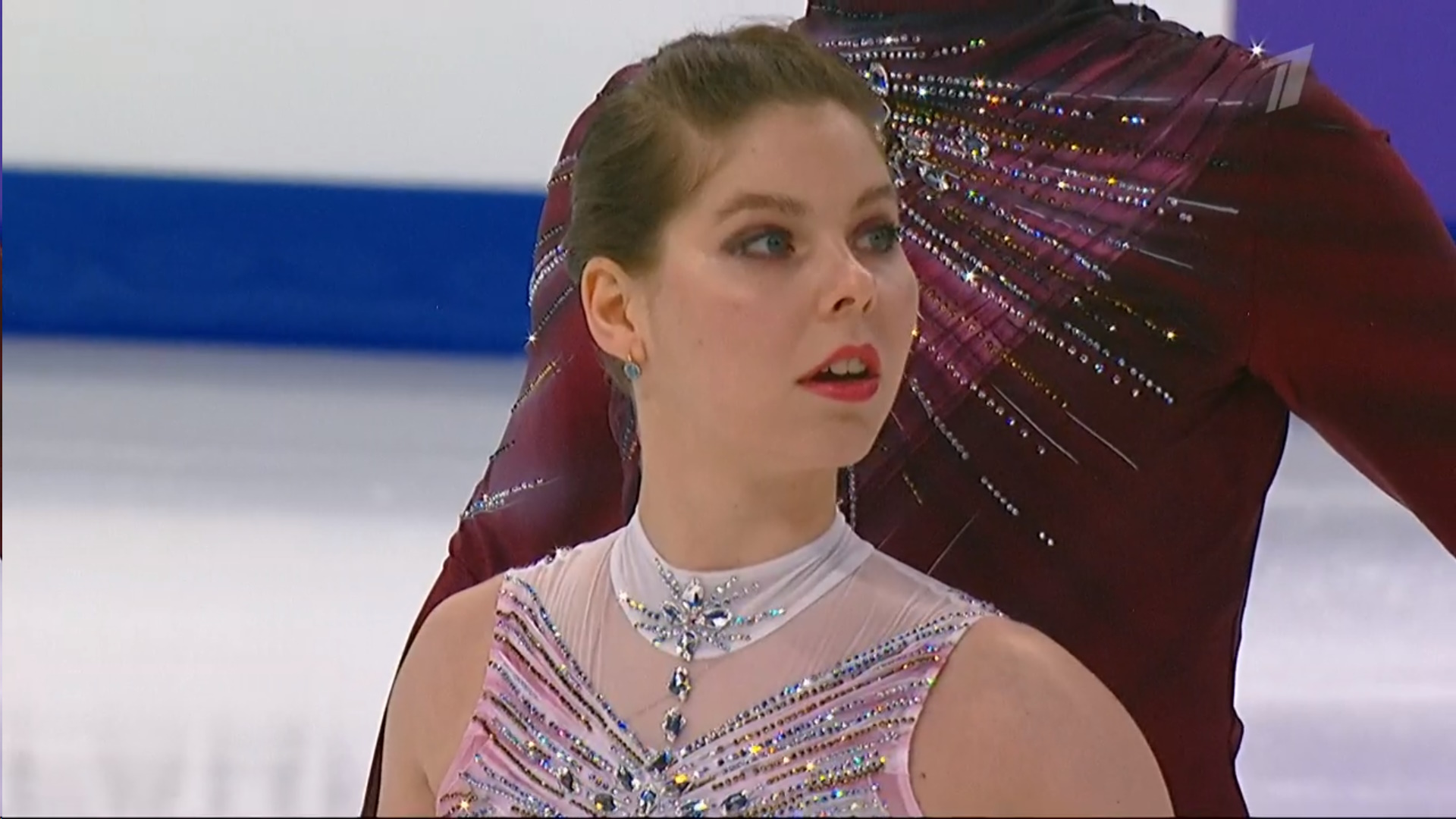 Анастасия Мишина и Александр Галлямов. Фото: стоп-кадр прямого эфира 