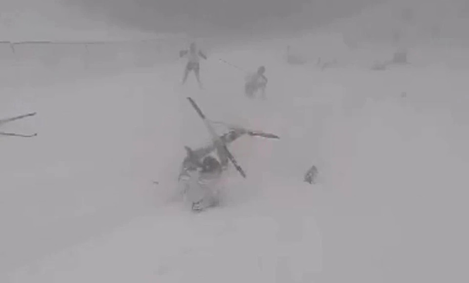 завал лыжниц, фото кадр видео