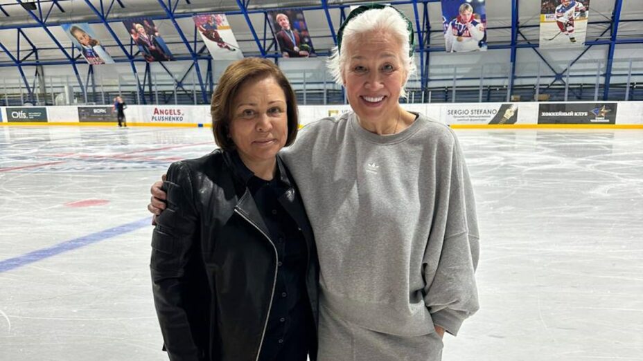 Ирина Роднина посетила академию Плющенко и встретилась с Натальей Линичук. Фото: Telegram-канал академии Плющенко