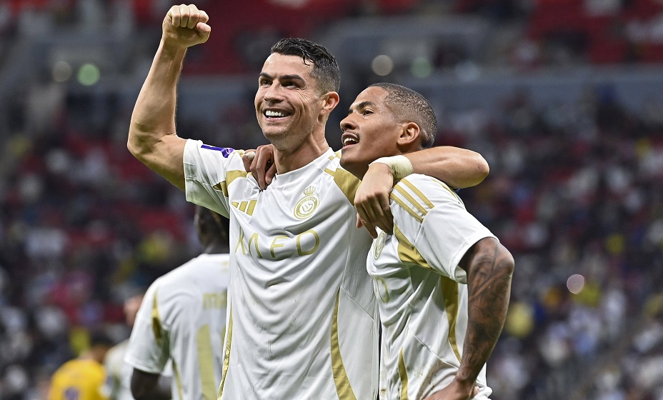 Два гола Роналду принесли «Аль-Насру» победу в матче азиатской ЛЧ с «Аль-Гарафой». Фото: Global Look Press