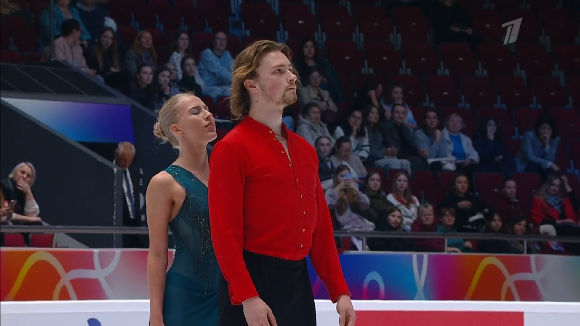 Екатерина Миронова и Евгений Устенкоо. Фото: стоп-кадр прямого эфира