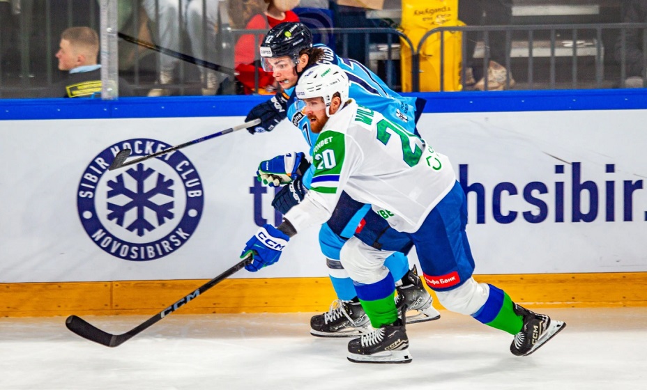 «Сибирь» в матче КХЛ. Фото: ХК «Салават Юлаев»