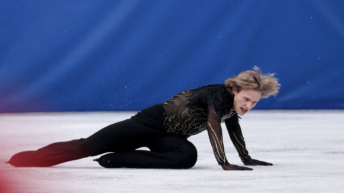 Илья Малинин в произвольной программе Олимпиады-2026. Фото: REUTERS