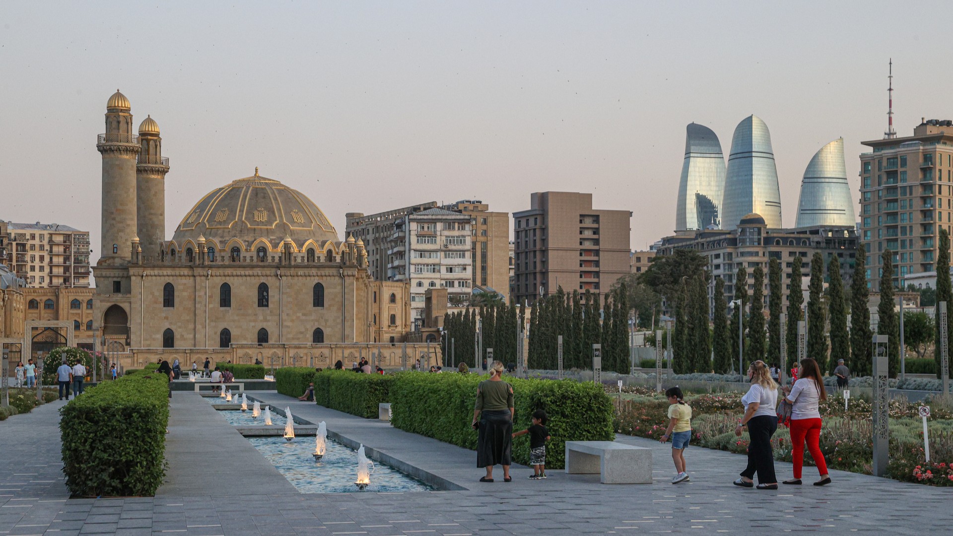 Вид на Баку, Азербайджан.