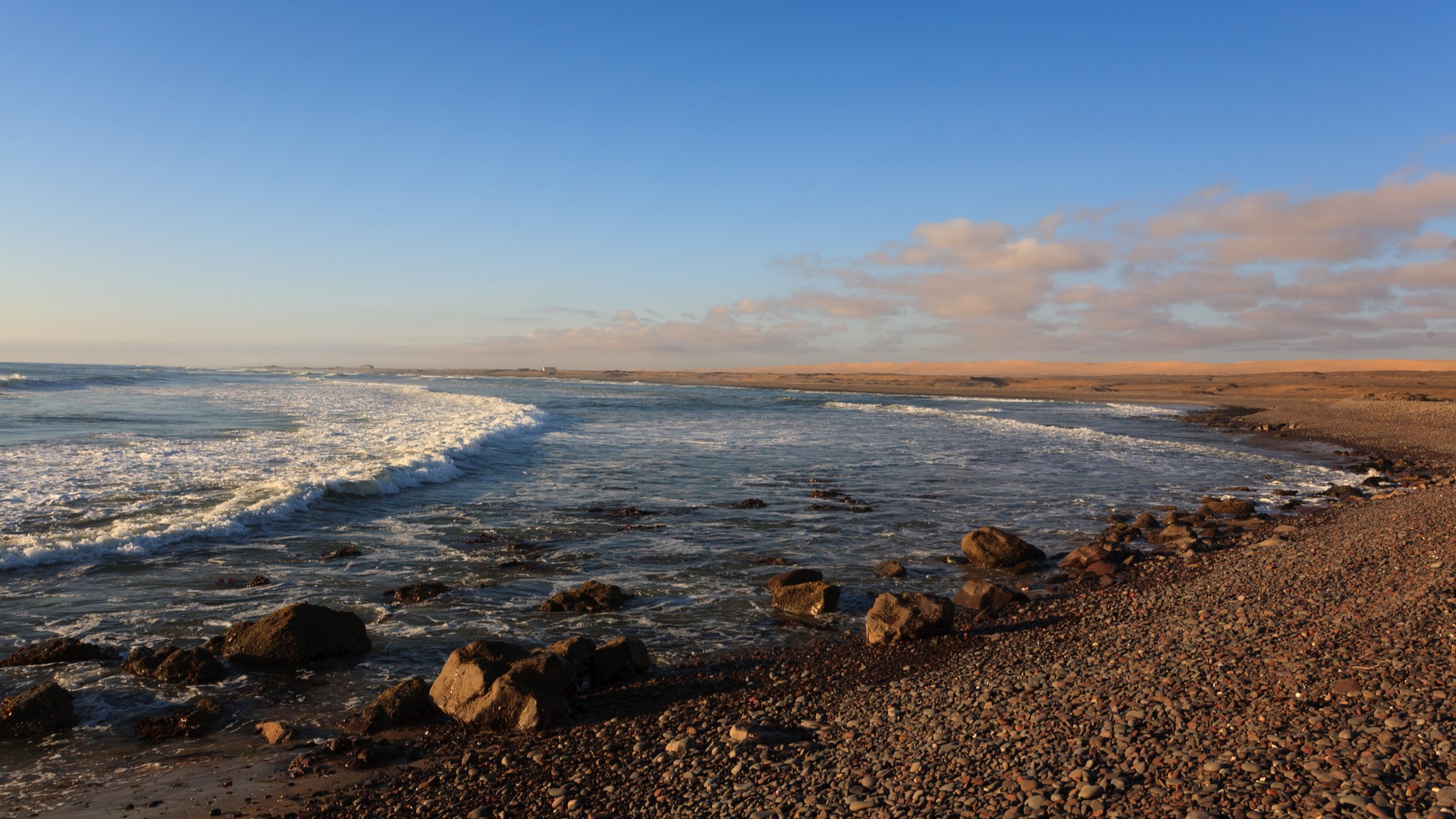 Пляж Террас-Бей, национальный парк Берег Скелетов.